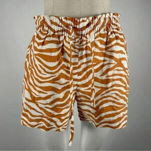Sanctuary On Repeat Linen Blend Shorts Savanna Zebra S